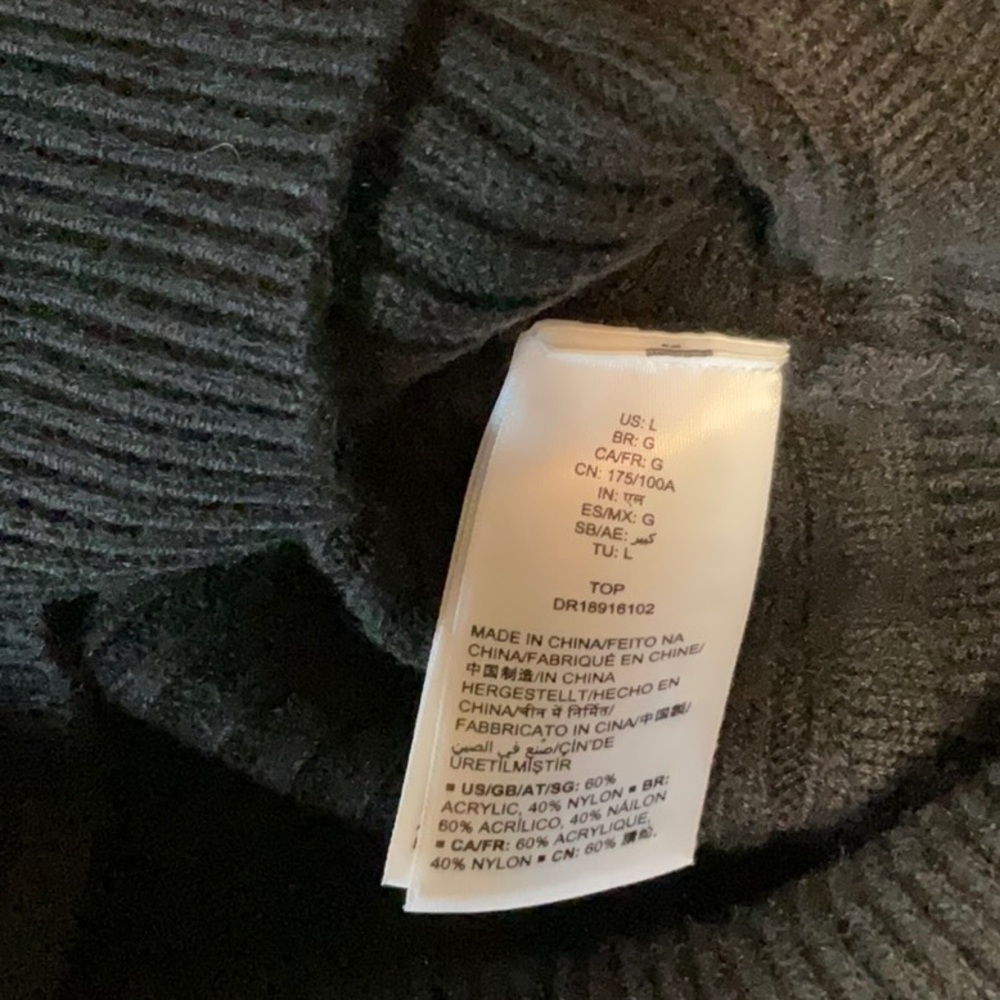 Daily Ritual Black Ribbed Sweater L - Picture 6 of 6